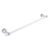 Allied Brass Pacific Grove Satin Chrome 30-in Shower Door Towel Bar With Grooved Accents