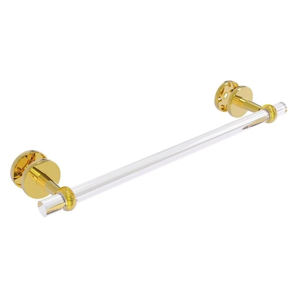 Allied Brass Clearview Polished Brass 18-in Shower Door Towel Bar With Twisted Accents 3 Allied Brass Clearview Polished Brass 18-in Shower Door Towel Bar With Twisted Accents