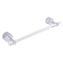 Allied Brass Clearview Satin Chrome 18-in Shower Door Towel Bar With Twisted Accents