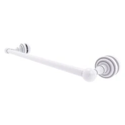 Allied Brass Dottingham Matte White 18-in Shower Door Towel Bar