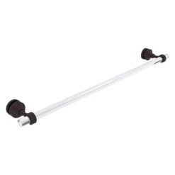 Allied Brass Pacific Grove Antique Bronze 30-in Shower Door Towel Bar With Grooved Accents