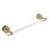 Allied Brass Clearview Unlacquered Brass 18-in Shower Door Towel Bar With Twisted Accents