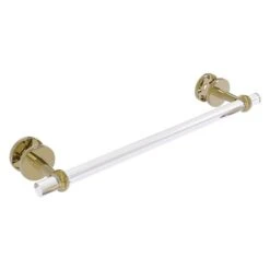 Allied Brass Clearview Unlacquered Brass 18-in Shower Door Towel Bar With Twisted Accents