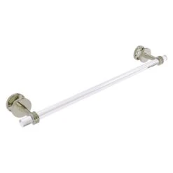 Allied Brass Clearview 24-in Polished Nickel Wall Mount Single Towel Bar With Dotted Accents