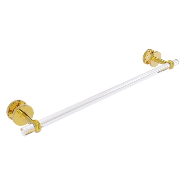 Allied Brass Clearview 24-in Polished Brass Wall Mount Single Towel Bar With Twisted Accents 3 Allied Brass Clearview 24-in Polished Brass Wall Mount Single Towel Bar With Twisted Accents