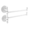 Allied Brass Monte Carlo Collection 2-Swing Arm Towel Rail In Matte White