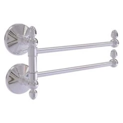 Allied Brass Monte Carlo Collection 2-Swing Arm Towel Rail In Polished Chrome