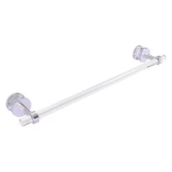 Allied Brass Clearview 24-in Satin Chrome Wall Mount Single Towel Bar
