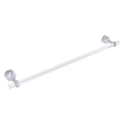 Allied Brass Pacific Beach 30-in Satin Chrome Wall Mount Single Towel Bar With Grooved Accents