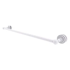 Allied Brass Dottingham 30-in Matte White Wall Mount Single Towel Bar
