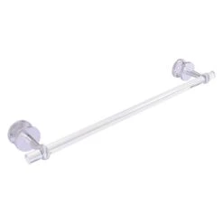 Allied Brass Clearview 24-in Satin Chrome Wall Mount Single Towel Bar With Twisted Accents