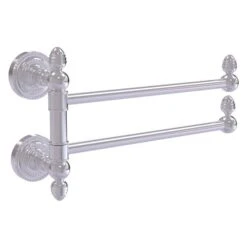 Allied Brass Dottingham Collection 2-Swing Arm Towel Rail In Satin Chrome