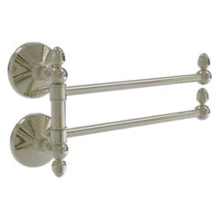 Allied Brass Monte Carlo Collection 2-Swing Arm Towel Rail In Polished Nickel