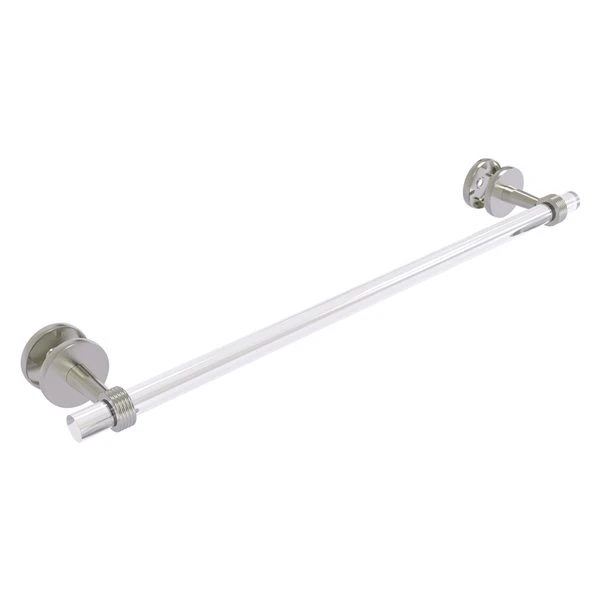 Allied Brass Clearview 24-in Satin Nickel Wall Mount Single Towel Bar With Grooved Accents 3 Allied Brass Clearview 24-in Satin Nickel Wall Mount Single Towel Bar With Grooved Accents