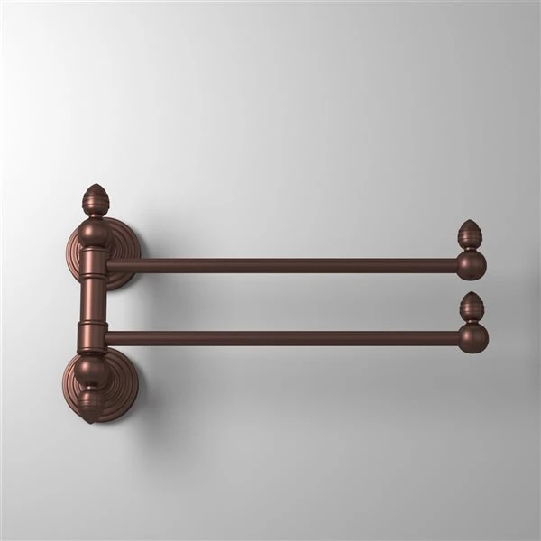 Allied Brass Waverly Place Collection 2-Swing Arm Towel Rail In Antique Copper 3 Allied Brass Waverly Place Collection 2-Swing Arm Towel Rail In Antique Copper