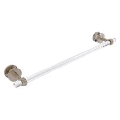 Allied Brass Clearview 24-in Antique Pewter Wall Mount Single Towel Bar With Grooved Accents