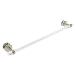 Allied Brass Clearview 30-in Polished Nickel Wall Mount Single Towel Bar With Dotted Accents