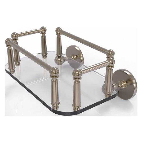 Allied Brass Prestige Skyline Antique Pewter 1-Tier Brass Wall Mount Bathroom Shelf 3 Allied Brass Prestige Skyline Antique Pewter 1-Tier Brass Wall Mount Bathroom Shelf