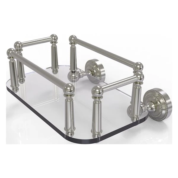Allied Brass Dottingham Satin Nickel 1-Tier Brass Wall Mount Bathroom Shelf 3 Allied Brass Dottingham Satin Nickel 1-Tier Brass Wall Mount Bathroom Shelf