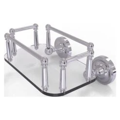 Allied Brass Prestige Regal Polished Chrome 1-Tier Brass Wall Mount Bathroom Shelf