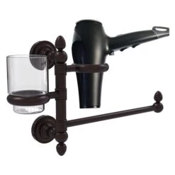 Allied Brass Dottingham Antique Bronze Brass Hair Dryer Holder