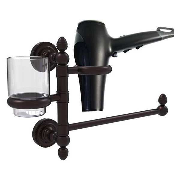 Allied Brass Dottingham Antique Bronze Brass Hair Dryer Holder 3 Allied Brass Dottingham Antique Bronze Brass Hair Dryer Holder