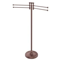 Allied Brass Retro Dot Antique Copper Freestanding Towel Rack