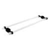 Allied Brass Pacific Beach 30-in Back To Back Shower Door Towel Bar With Dotted Accents In Matte Black