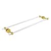 Allied Brass Pacific Beach 30-in Back To Back Shower Door Towel Bar With Grooved Accents In Polished Brass