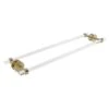 Allied Brass Clearview 30-in Back To Back Shower Door Towel Bar In Unlacquered Brass
