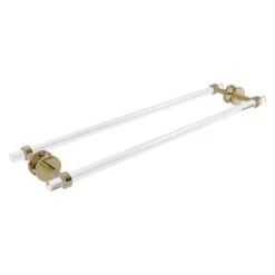 Allied Brass Clearview 30-in Back To Back Shower Door Towel Bar In Unlacquered Brass