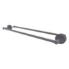 Allied Brass Prestige Regal 30-in Back To Back Shower Door Towel Bar In Matte Grey