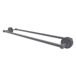 Allied Brass Prestige Regal 30-in Back To Back Shower Door Towel Bar In Matte Grey