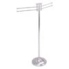 Allied Brass Retro Wave Satin Chrome Freestanding Towel Rack