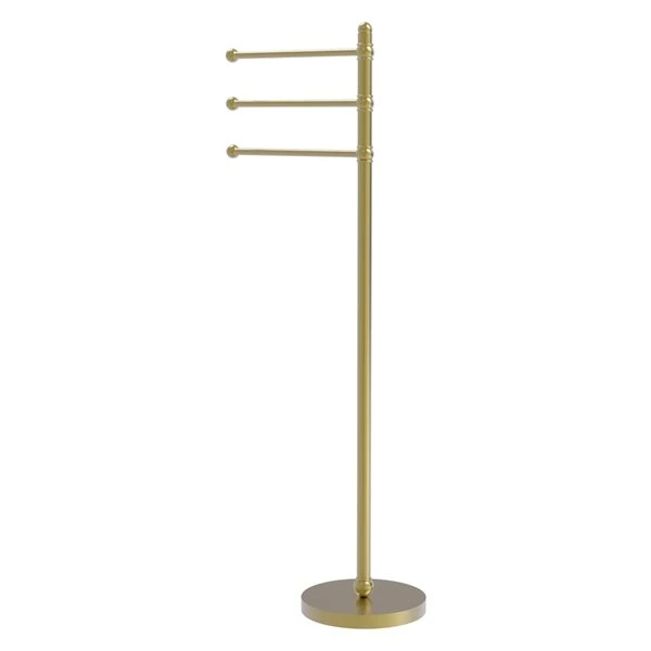 Allied Brass Satin Brass Freestanding Towel Rack 3 Allied Brass Satin Brass Freestanding Towel Rack
