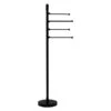 Allied Brass Soho Matte Black Freestanding Towel Rack