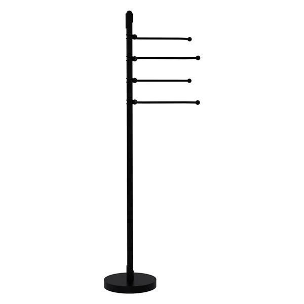 Allied Brass Soho Matte Black Freestanding Towel Rack 3 Allied Brass Soho Matte Black Freestanding Towel Rack