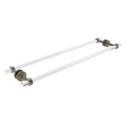 Allied Brass Pacific Beach 30-in Back To Back Shower Door Towel Bar In Antique Brass