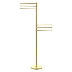 Allied Brass Polished Brass Towel Rack With 6 Pivoting 12-in Arms