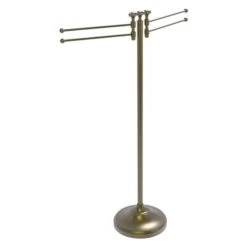 Allied Brass Retro Wave Antique Brass Freestanding Towel Rack