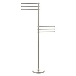 Allied Brass Satin Nickel Towel Rack With 6 Pivoting 12-in Arms