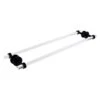 Allied Brass Clearview 30-in Back To Back Shower Door Towel Bar With Dotted Accents In Matte Black