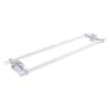 Allied Brass Clearview 30-in Back To Back Shower Door Towel Bar With Twisted Accents In Polished Chrome