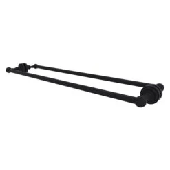 Allied Brass Dottingham 30-in Back To Back Shower Door Towel Bar In Matte Black
