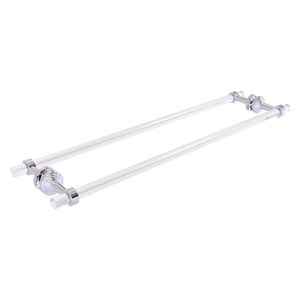 Allied Brass Pacific Beach 30-in Back To Back Shower Door Towel Bar In Polished Chrome 3 Allied Brass Pacific Beach 30-in Back To Back Shower Door Towel Bar In Polished Chrome