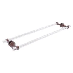 Allied Brass Pacific Beach 30-in Back To Back Shower Door Towel Bar In Antique Copper