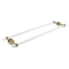 Allied Brass Pacific Beach 30-in Back To Back Shower Door Towel Bar In Unlacquered Brass