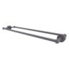 Allied Brass Dottingham 30-in Back To Back Shower Door Towel Bar In Matte Grey