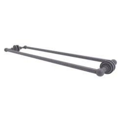 Allied Brass Dottingham 30-in Back To Back Shower Door Towel Bar In Matte Grey