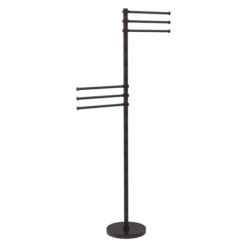 Allied Brass Venetian Bronze Towel Stand With 6 Pivoting 12-in Arms